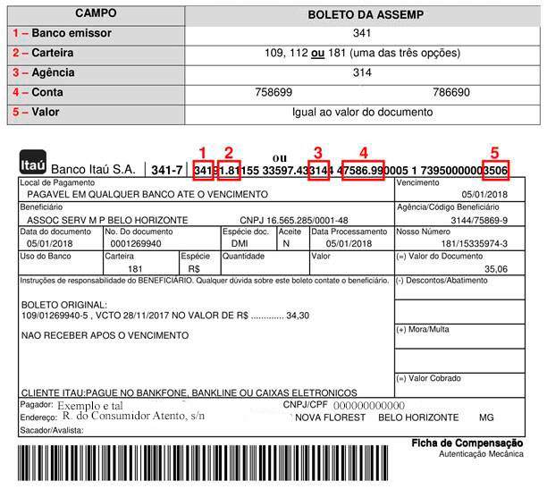 Alerta para Boletos Falsos Assemp